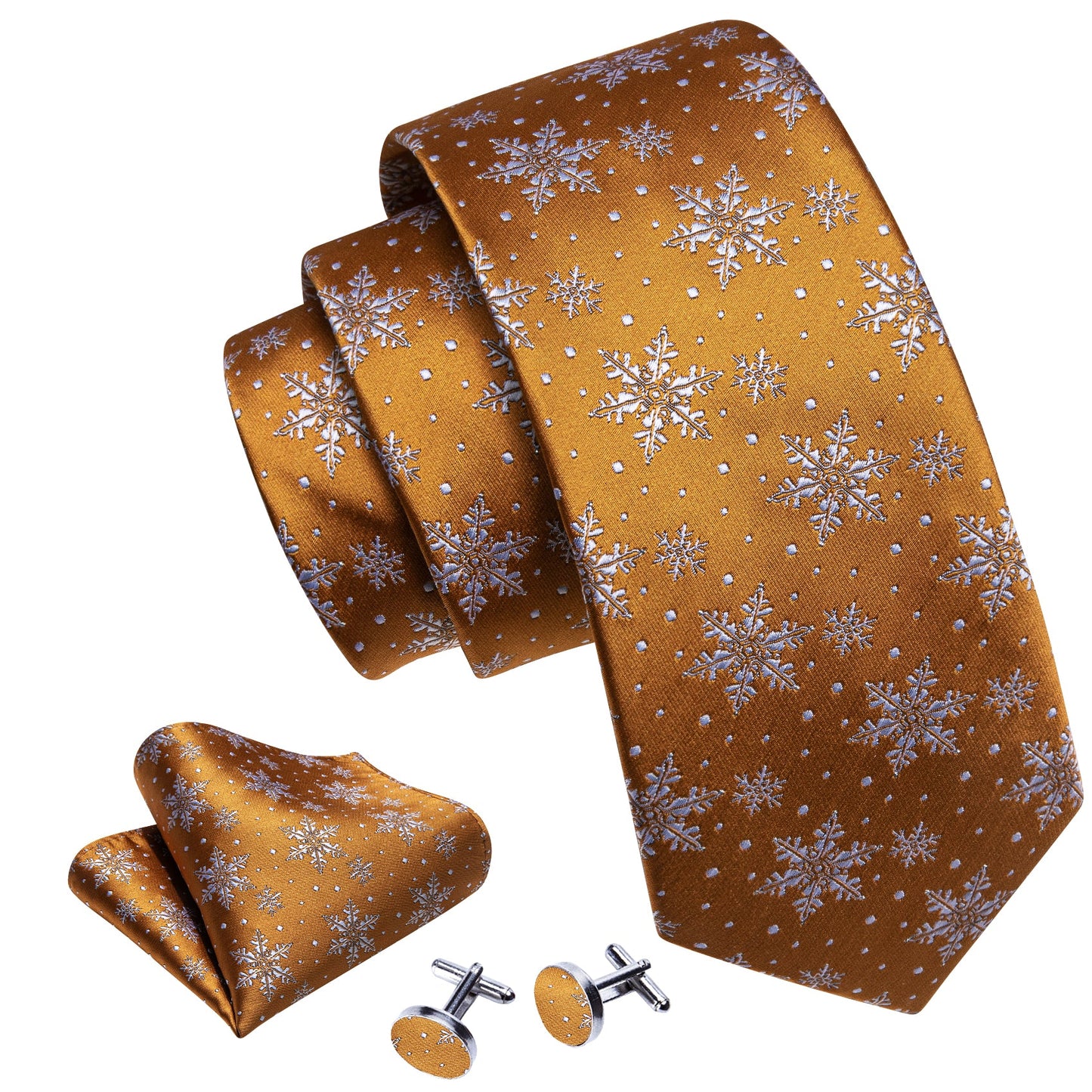 Golden Snowflakes Tie Set tie sets    - Sophisticated Gentlemen