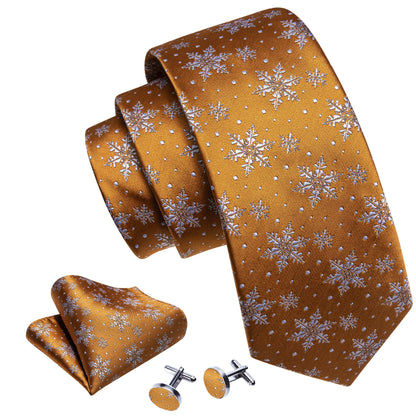 Golden Snowflakes Tie Set tie sets    - Sophisticated Gentlemen