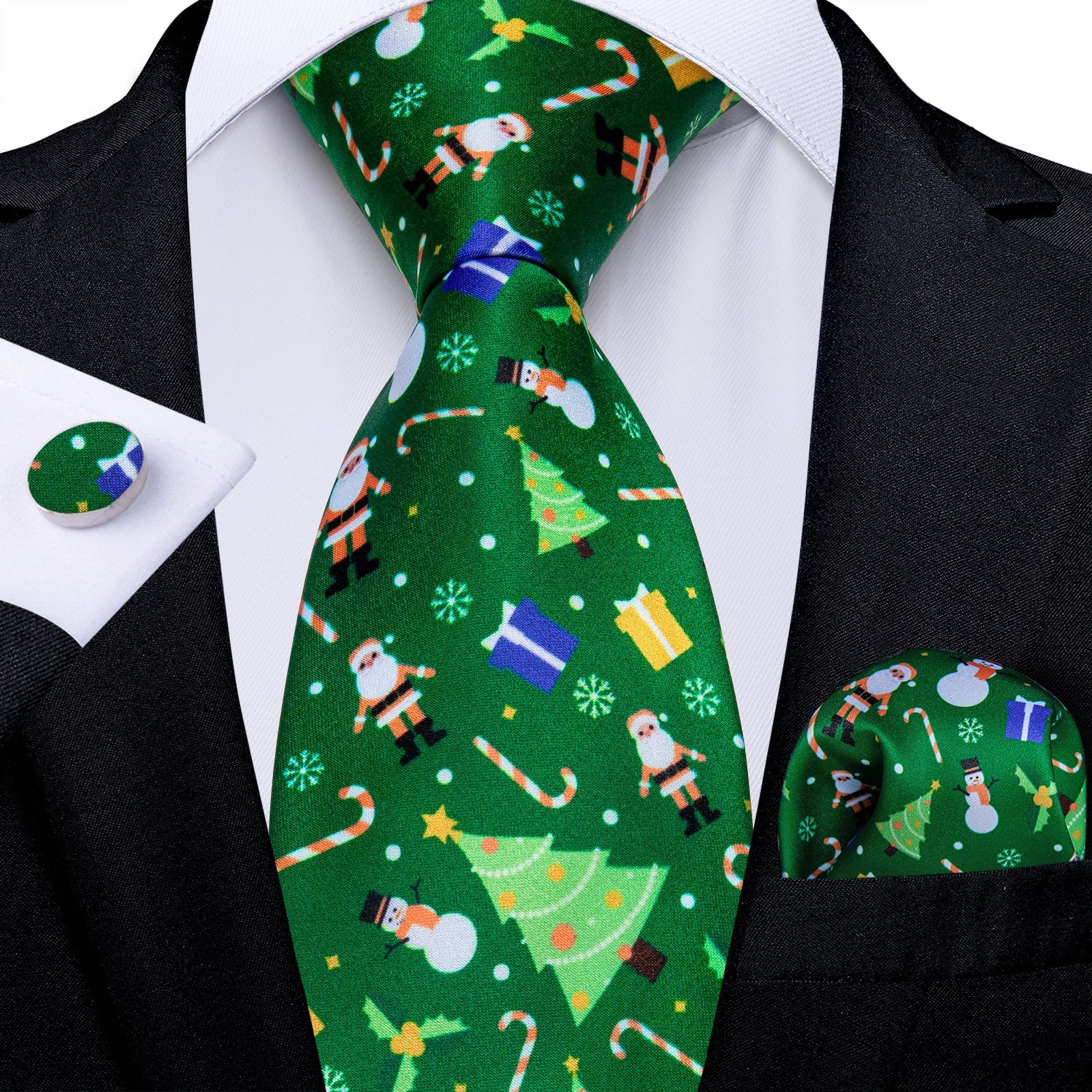 Christmas Tie Set In Green tie sets - Sophisticated Gentlemen