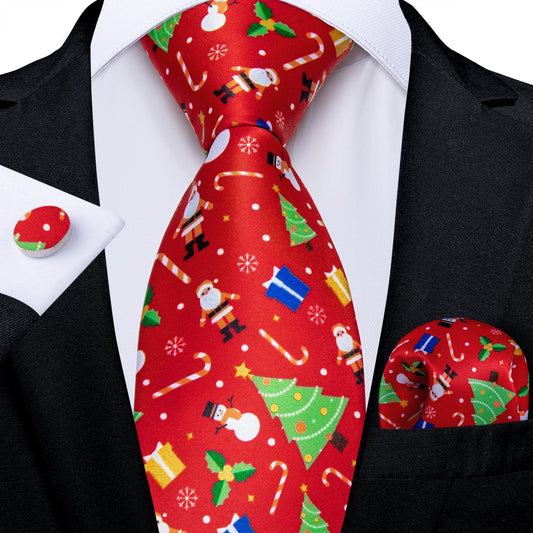 Christmas Tie Set In Red tie sets - Sophisticated Gentlemen