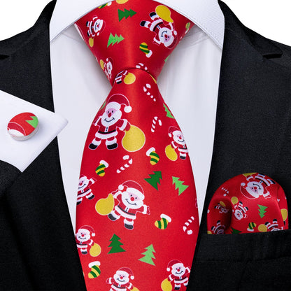 Santa Tie Set In Red tie sets - Sophisticated Gentlemen