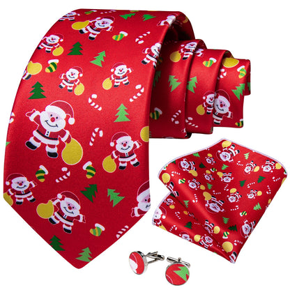 Santa Tie Set In Red tie sets    - Sophisticated Gentlemen