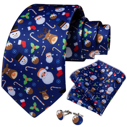 Christmas Decorations Tie Set In Blue tie sets    - Sophisticated Gentlemen