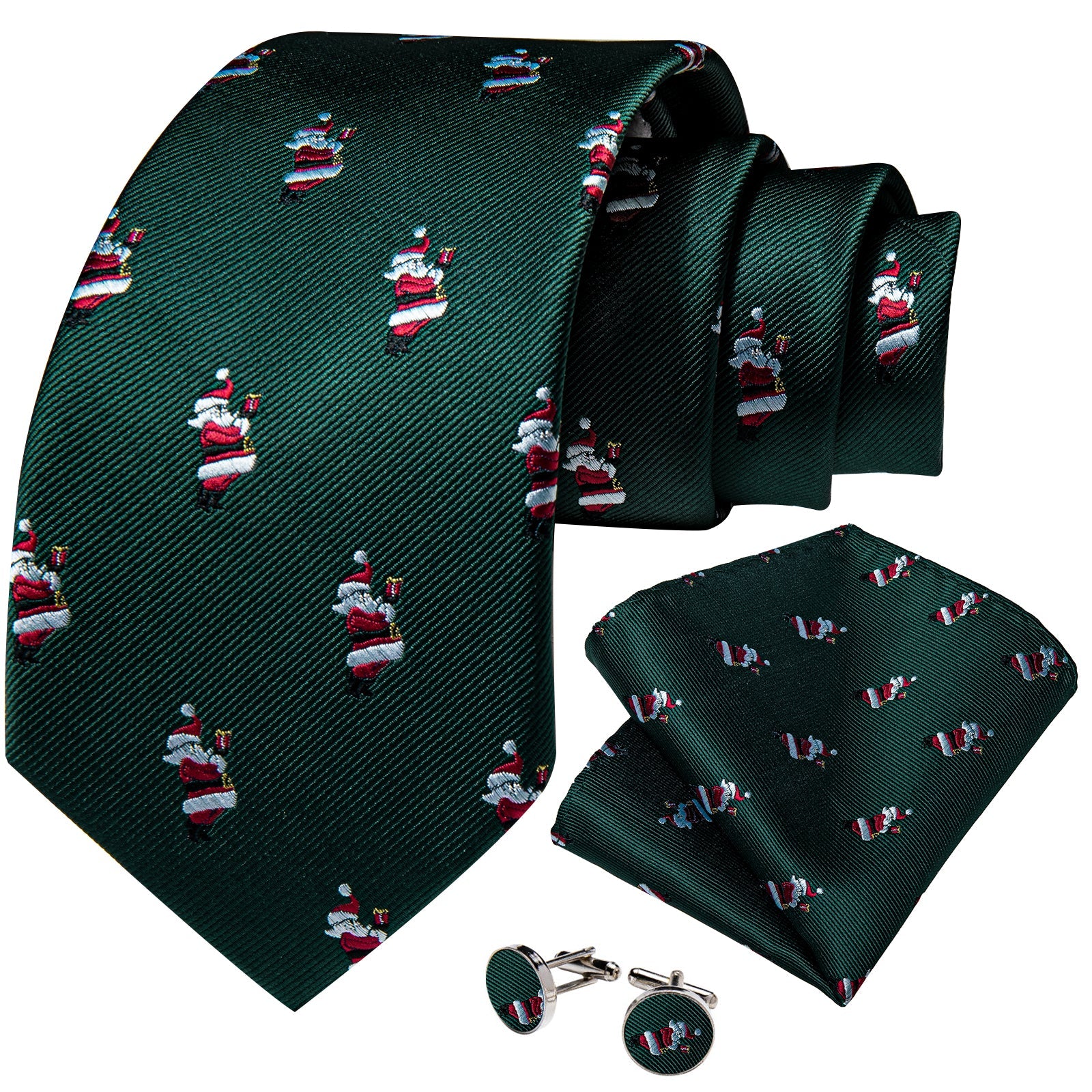 Green Santa Tie Set tie sets    - Sophisticated Gentlemen