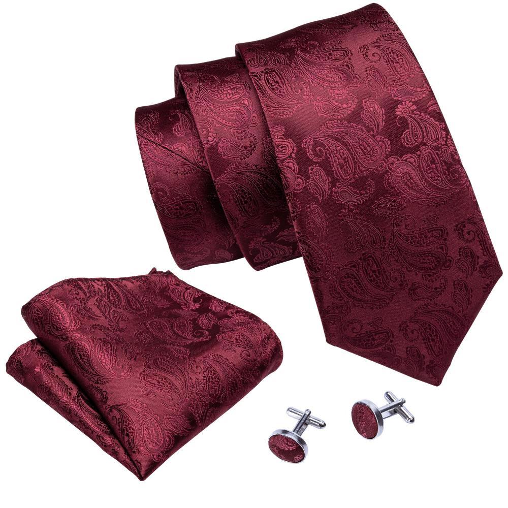 Red Planet Tie, Pocket Square and Cufflinks tie sets    - Sophisticated Gentlemen