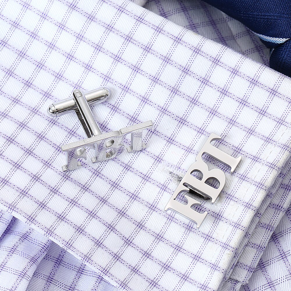 Custom Shirt buttons Name Initials Cufflinks Men Personalized