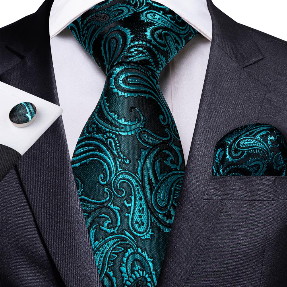 Electric Green Paisley Tie, Pocket Square and Cufflinks tie sets - Sophisticated Gentlemen