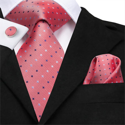 Colorful Crosses Tie, Pocket Square and Cufflinks tie sets - Sophisticated Gentlemen