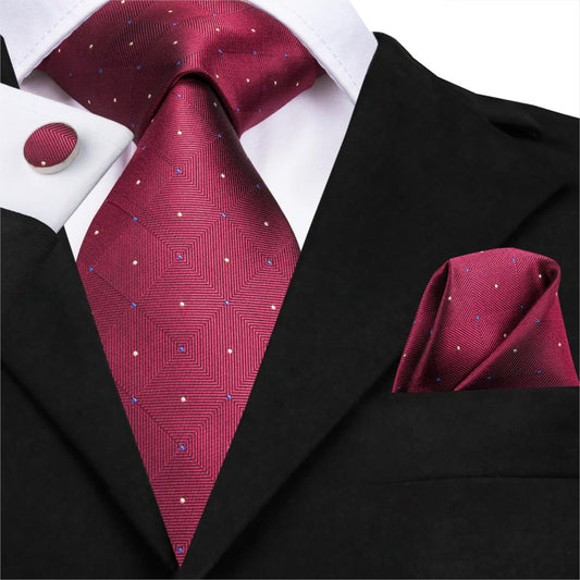Red Carpet Diamonds Tie Set tie sets    - Sophisticated Gentlemen