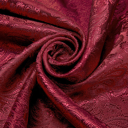 Burgundy Paisley Silk Scarf Scarf    - Sophisticated Gentlemen