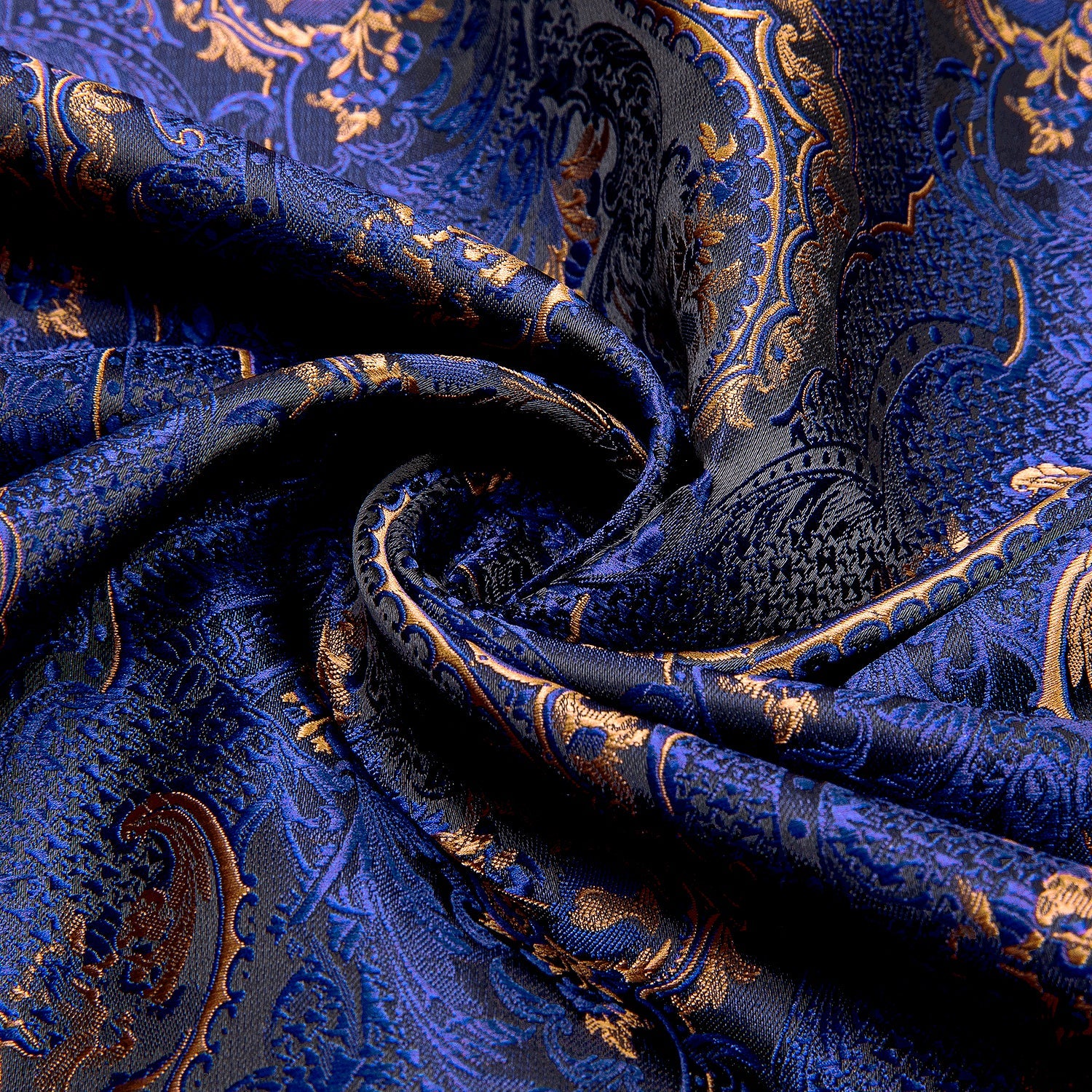 Blue Floral Silk Scarf Scarf    - Sophisticated Gentlemen