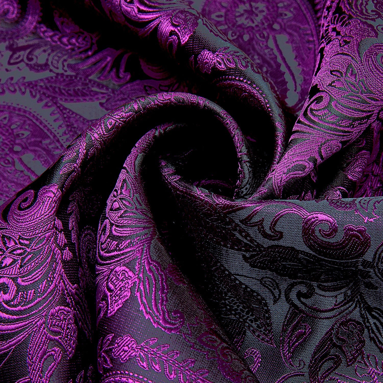 Purple Paisley Silk Scarf Scarf    - Sophisticated Gentlemen