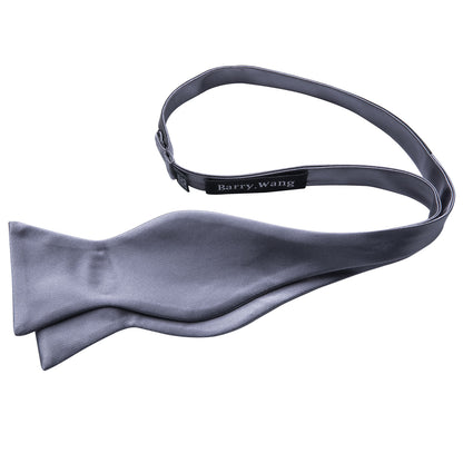 Silver Gray Bow Tie Set bow tie    - Sophisticated Gentlemen