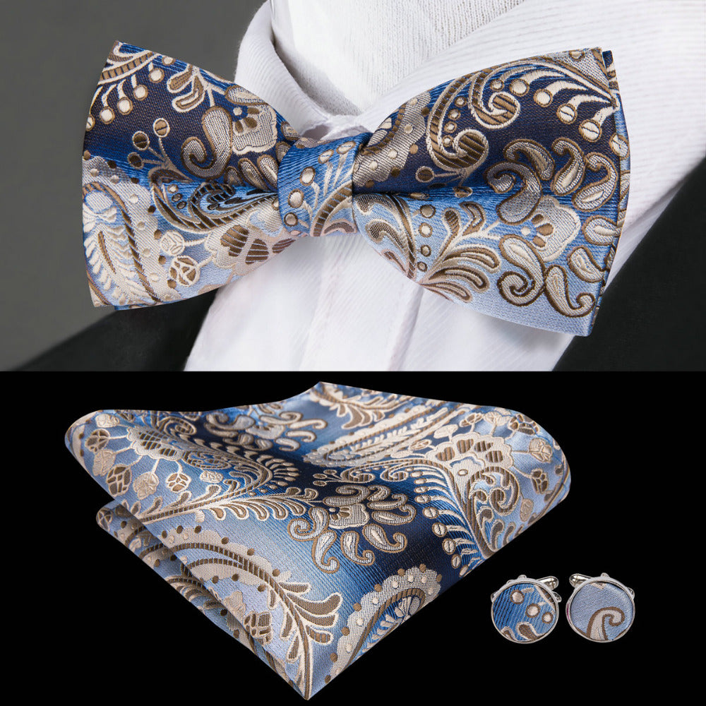 A Garden In The Rain Silk Bow Tie bow tie    - Sophisticated Gentlemen