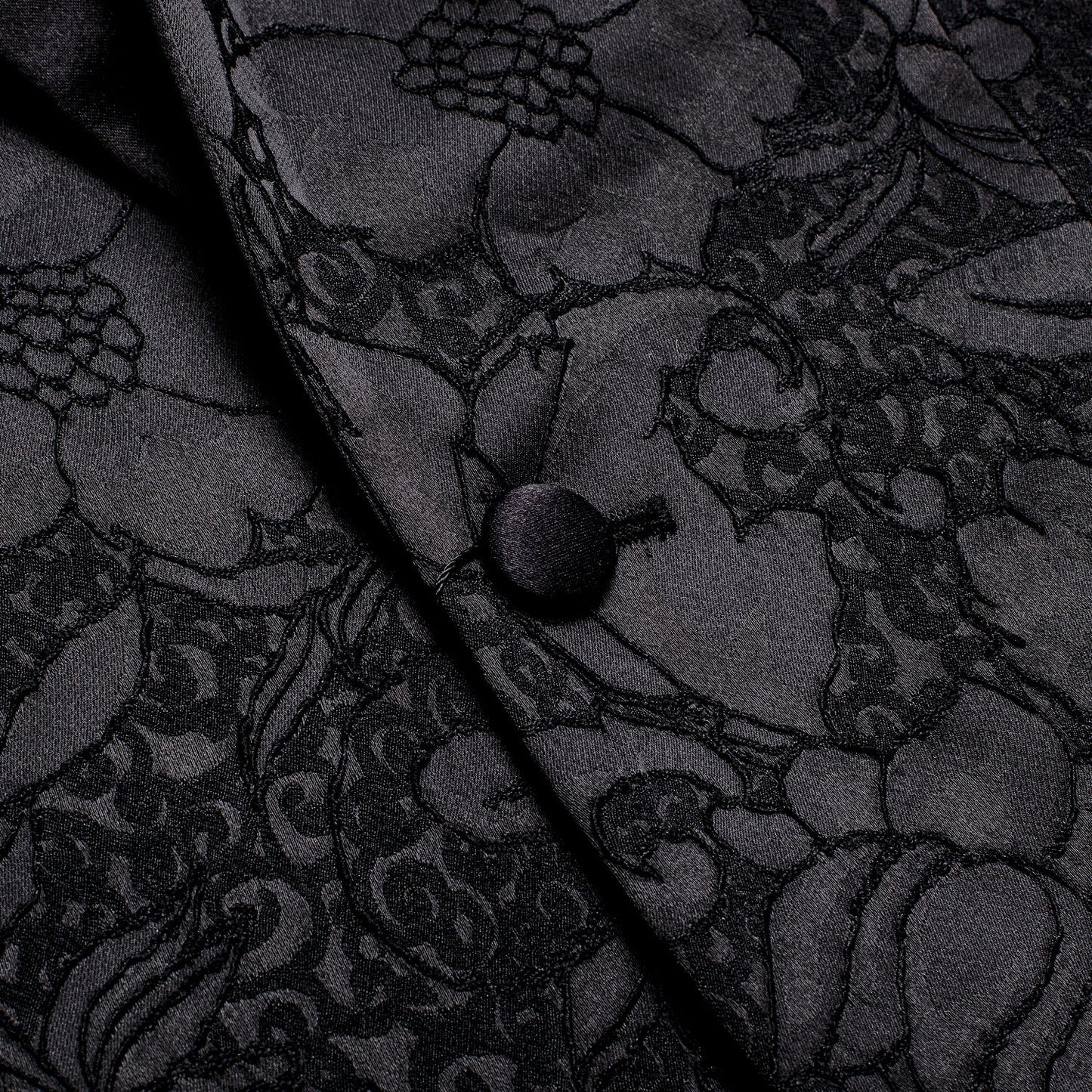 Black Embroidered Floral Tuxedo Jacket tuxedo    - Sophisticated Gentlemen