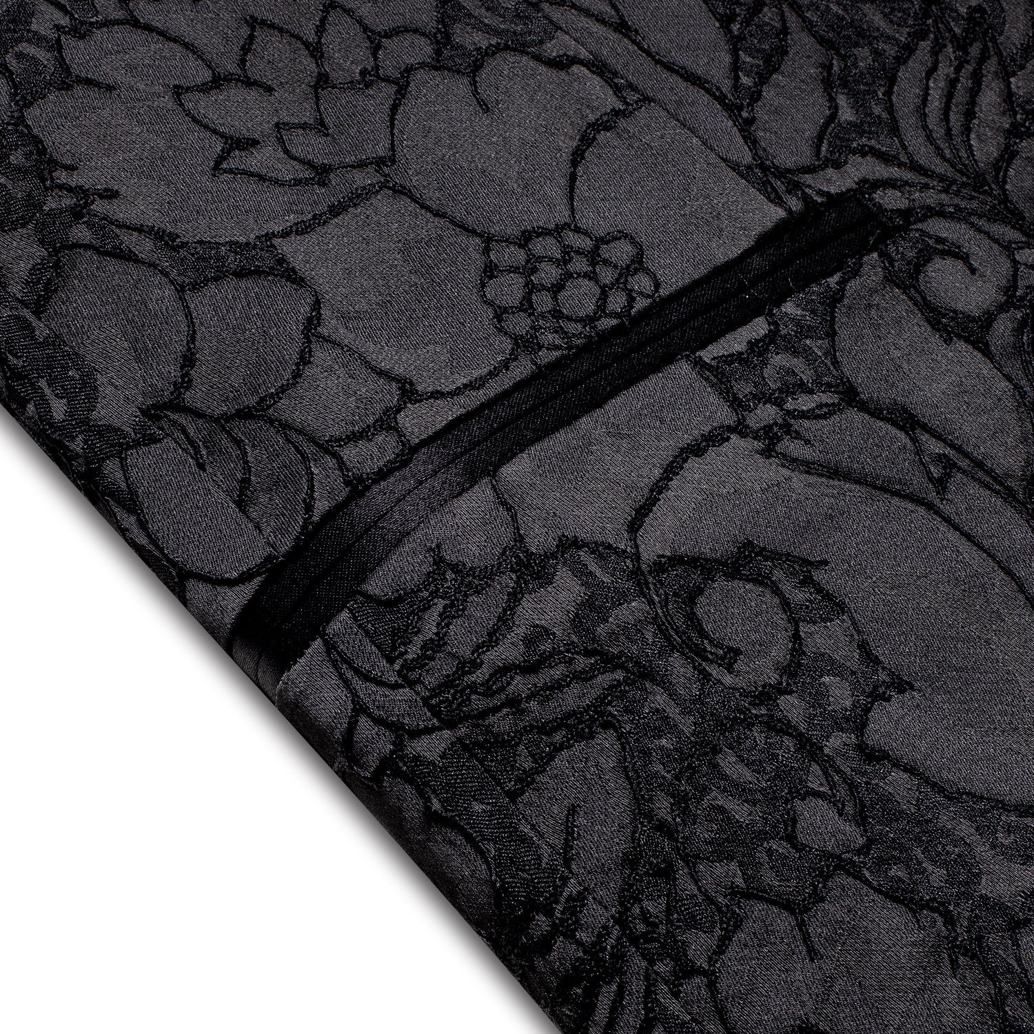 Black Embroidered Floral Tuxedo Jacket tuxedo    - Sophisticated Gentlemen
