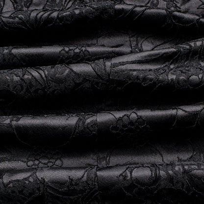 Black Embroidered Floral Tuxedo Jacket tuxedo    - Sophisticated Gentlemen