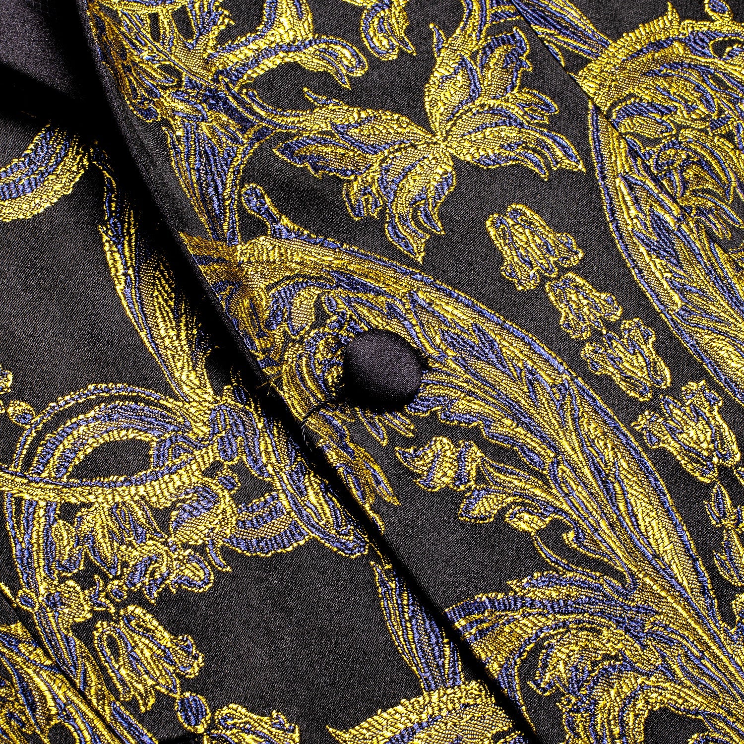 Black and Gold Embroidered Tuxedo Jacket tuxedo    - Sophisticated Gentlemen