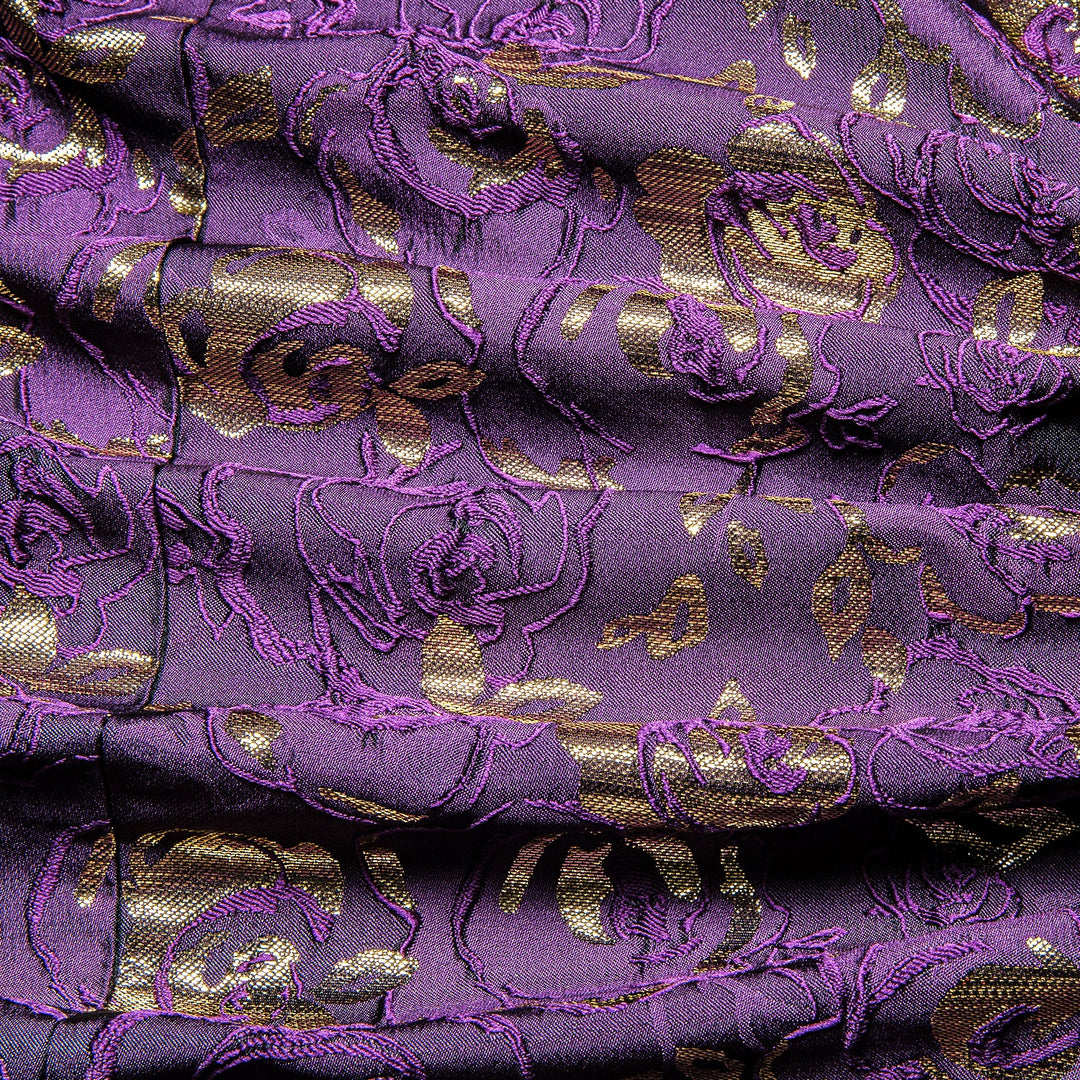 Purple Embroidered Floral Tuxedo Jacket tuxedo    - Sophisticated Gentlemen