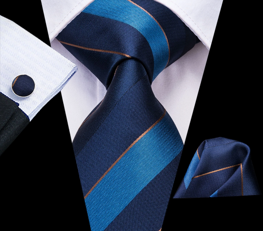 Big Checks Tie, Pocket Square and Cufflinks tie sets - Sophisticated Gentlemen