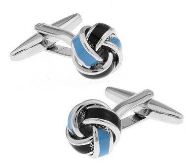 Black and Blue Knot Cufflinks cufflink    - Sophisticated Gentlemen