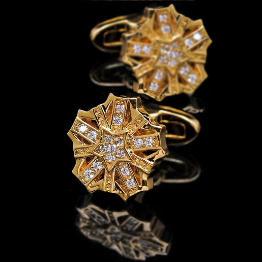 Crystal Star Cufflinks cufflink    - Sophisticated Gentlemen
