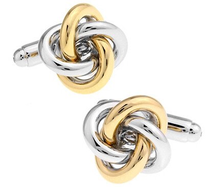 Gold and Silver Knot Cufflinks cufflink    - Sophisticated Gentlemen