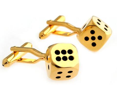 Gold Dice Cufflinks cufflink    - Sophisticated Gentlemen