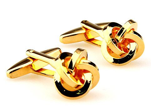 Gold Plated Knot Cufflinks cufflink    - Sophisticated Gentlemen