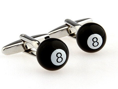 Novelty Eight Ball Cufflinks cufflink    - Sophisticated Gentlemen