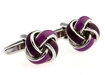 Purple Knot Cufflinks cufflink    - Sophisticated Gentlemen