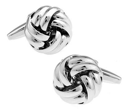 Shiny Love Knot Cufflinks cufflink    - Sophisticated Gentlemen