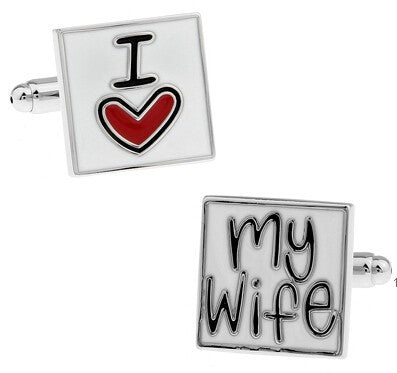 Wedding Series I Love My Wife Cufflinks cufflink    - Sophisticated Gentlemen