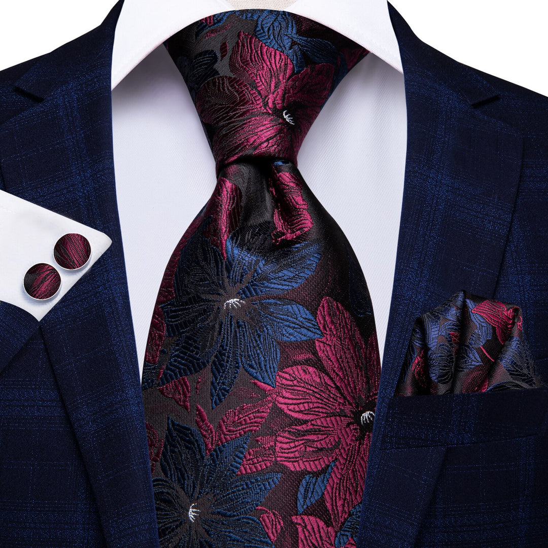 Herbarium Tie, Pocket Square and Cufflinks tie sets - Sophisticated Gentlemen