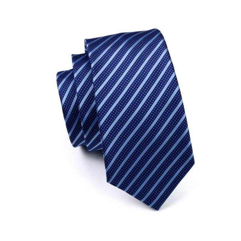 Blue Nirvana Striped Tie, Pocket Square and Cufflinks – Sophisticated ...