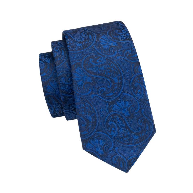 Royal Blue Paisley Tie, Pocket Square and Cufflinks – Sophisticated ...
