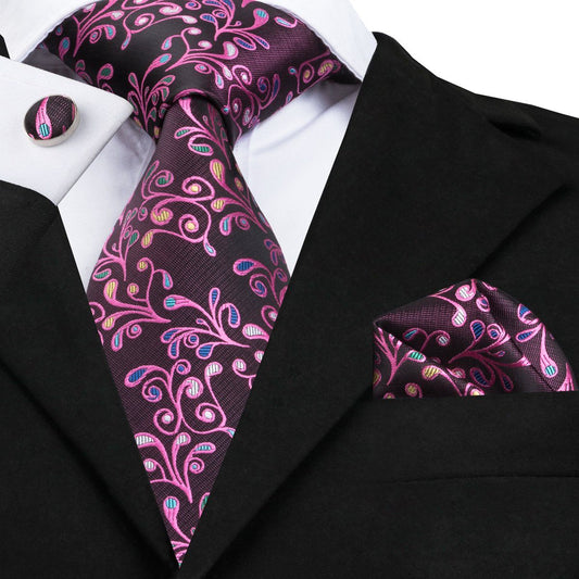 Spring Florals Tie, Pocket Square and Cufflinks Set tie sets - Sophisticated Gentlemen