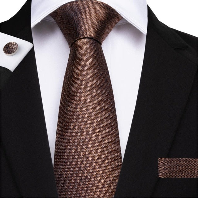 Sparkle Brown Tie Set tie sets    - Sophisticated Gentlemen